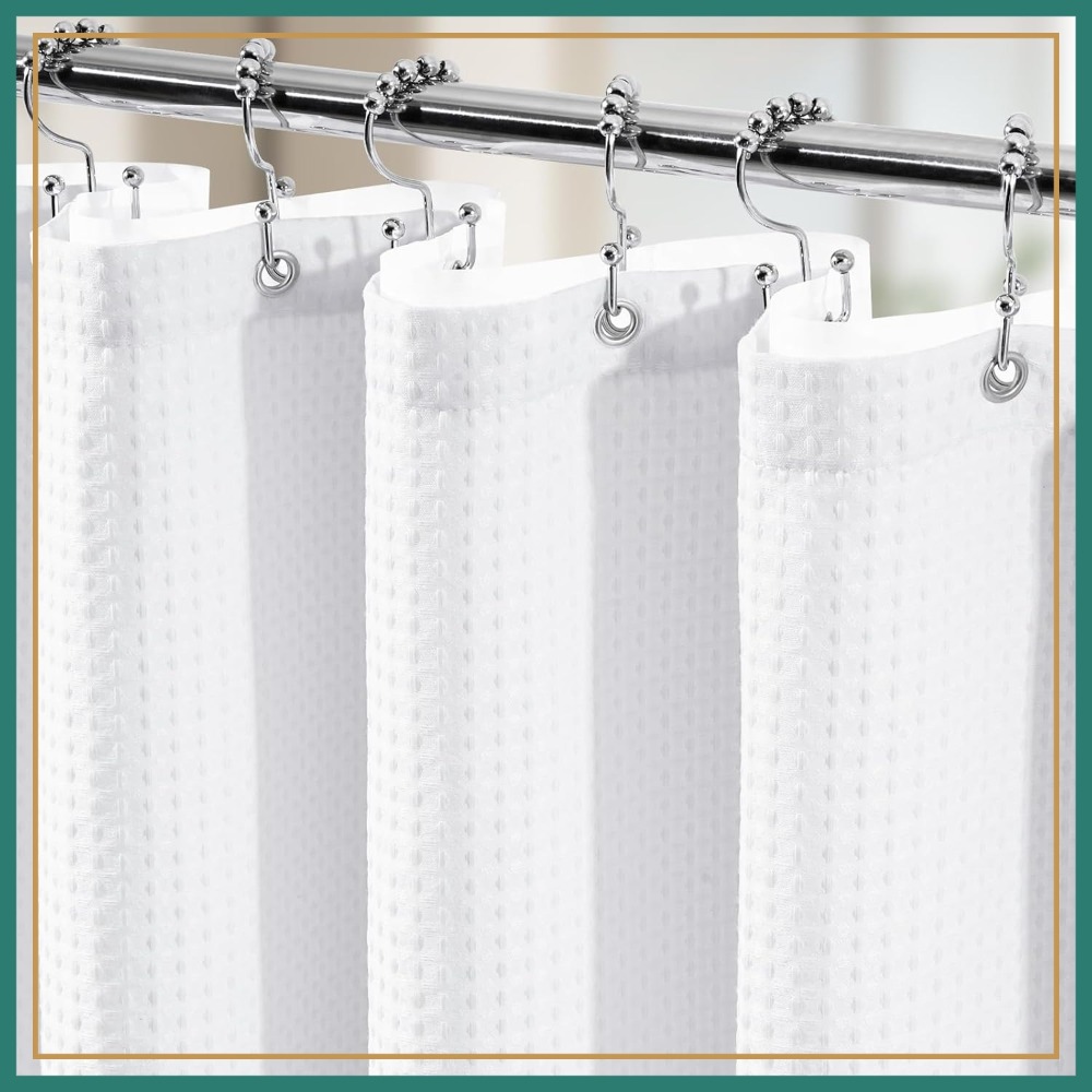 Fabric Weight Set - 3 in 1 Waffle Shower Curtain