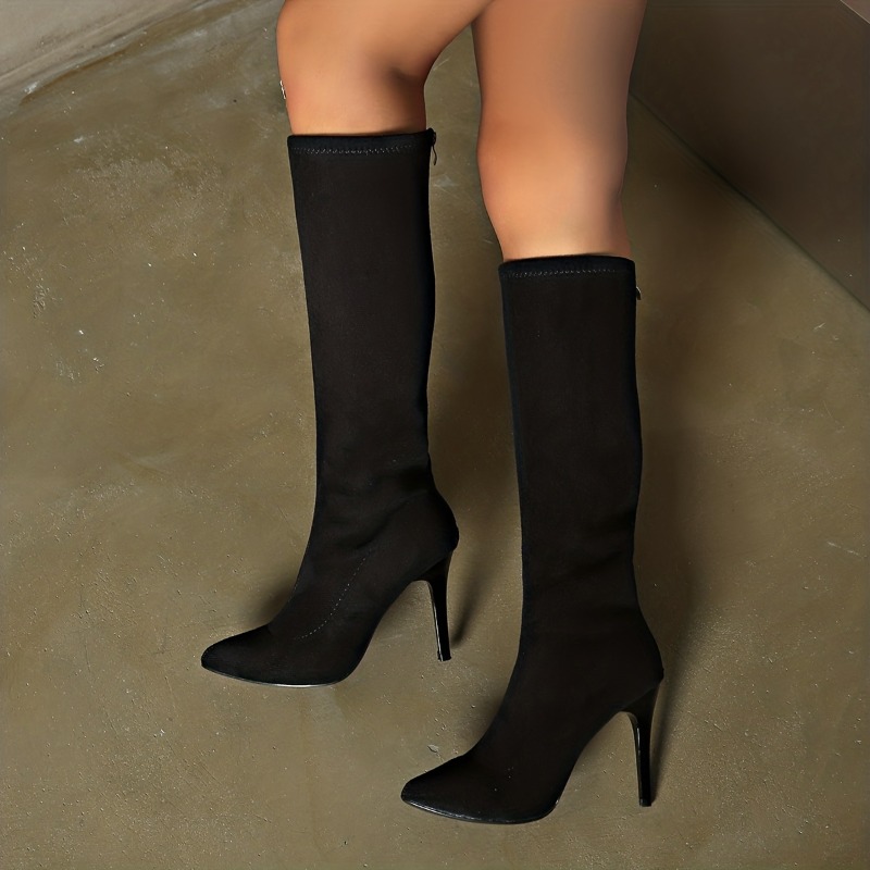 Women's Fashion Boots	Pointed  - Sewing Zipper avaliação e preço