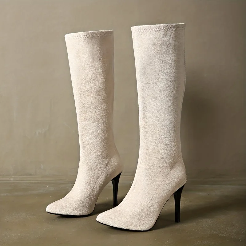 Women's Fashion Boots	Pointed  - Sewing Zipper avaliação e preço