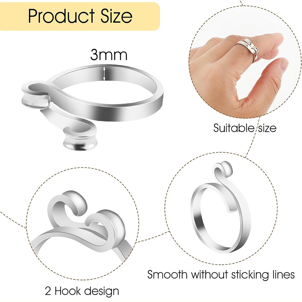 Knitting Crochet Loop Rings Kn - Sewing Thimble Metal avaliação e preço