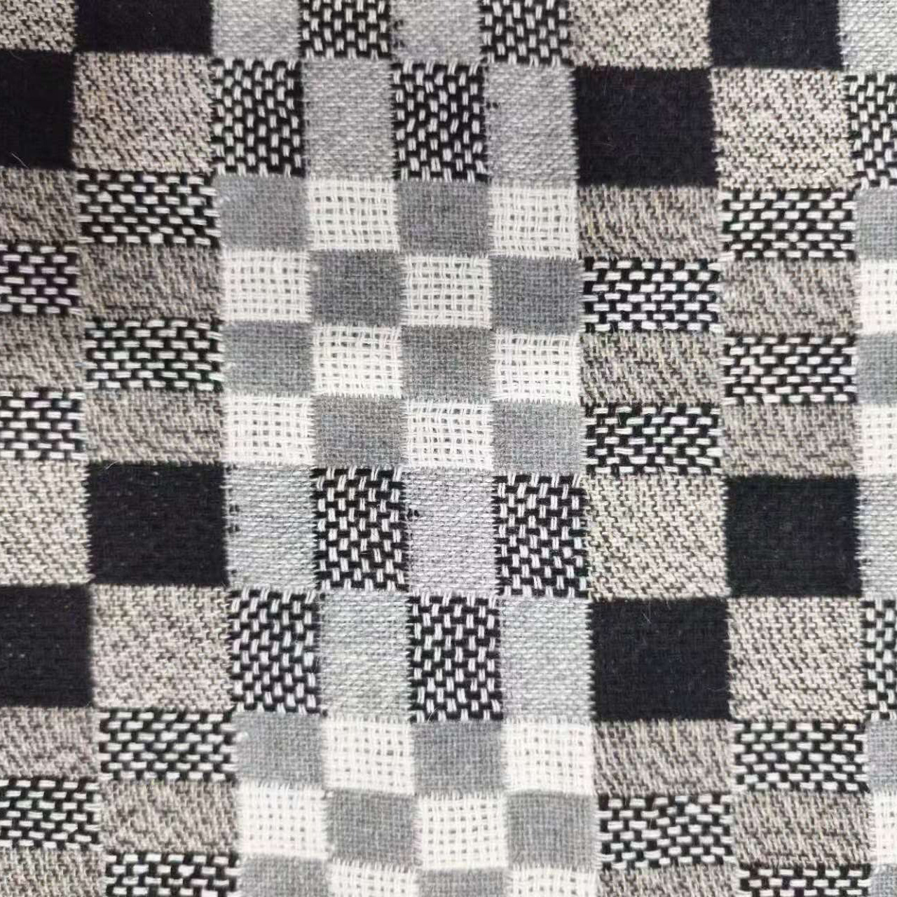 Grid Tweed Wool Fabric，for Fal - Sewing Tweed avaliação e preço