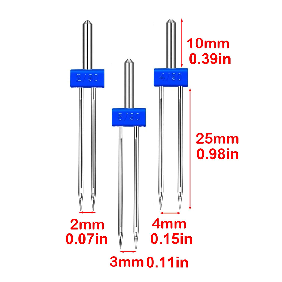 3 Size Twin Needles for Sewing - Twin Needle Stretch avaliação e preço