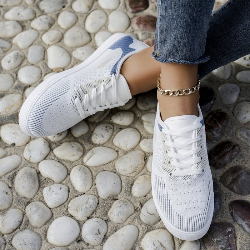 Women Casual Sneakers Woven Lo - Sewing Cloth avaliação e preço