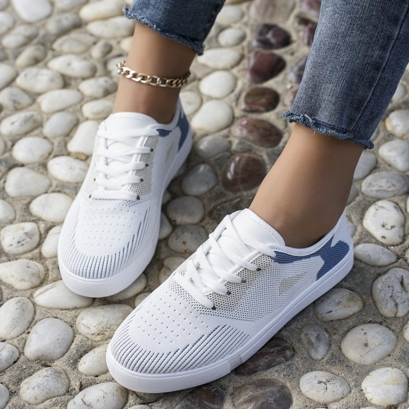 Women Casual Sneakers Woven Lo - Sewing Cloth avaliação e preço