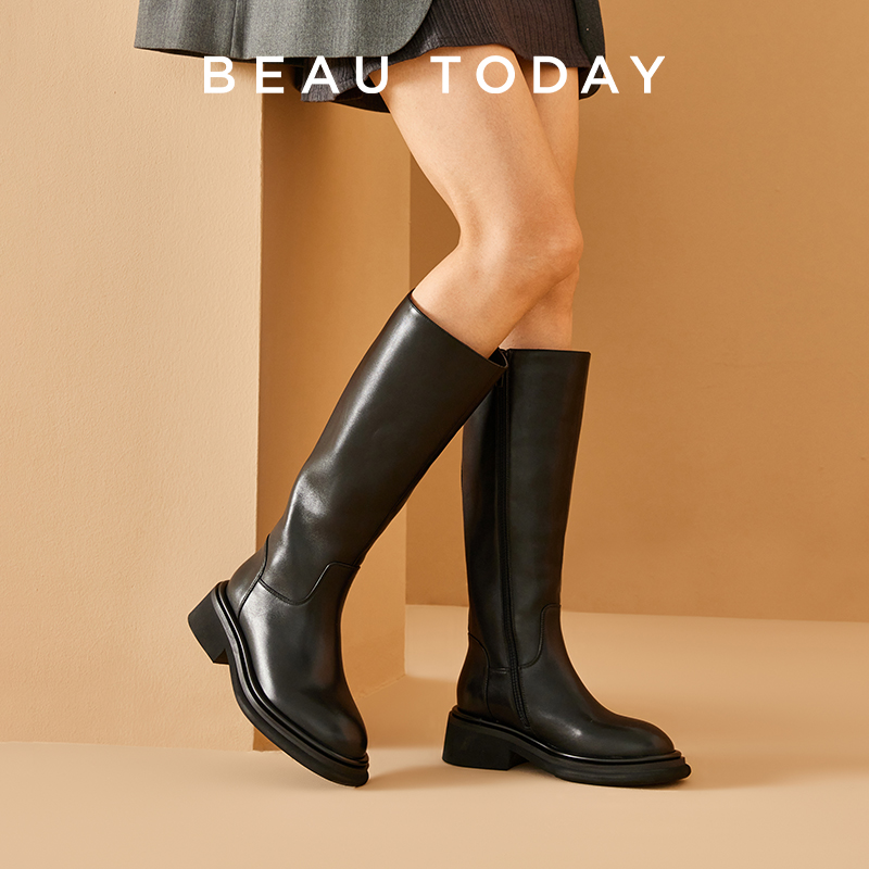 BEAUTODAY Long Boots Women Cal - Sewing Zipper avaliação e preço