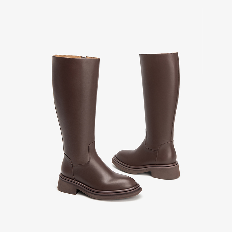 BEAUTODAY Long Boots Women Cal - Sewing Zipper avaliação e preço