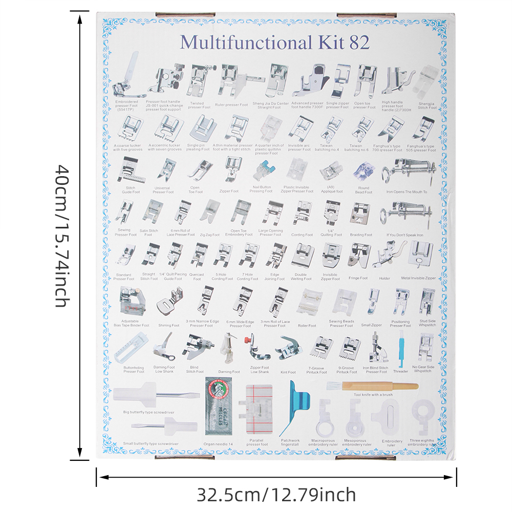 82pc/SET Full Set Sewing Machi - Rolled Hem Foot avaliação e preço