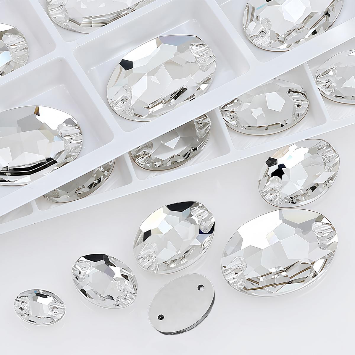 Oval Ellipse Crystal Clear Gla - Sewing V avaliação e preço