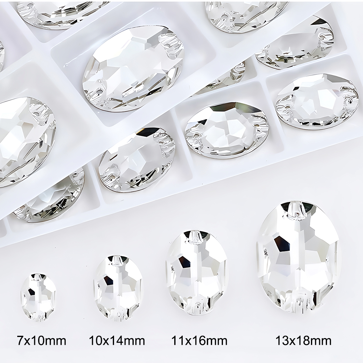 Oval Ellipse Crystal Clear Gla - Sewing V avaliação e preço
