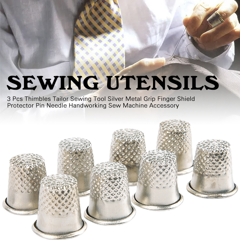 3Pcs Thimble Metal Sewing Thim - Sewing Thimble Metal avaliação e preço