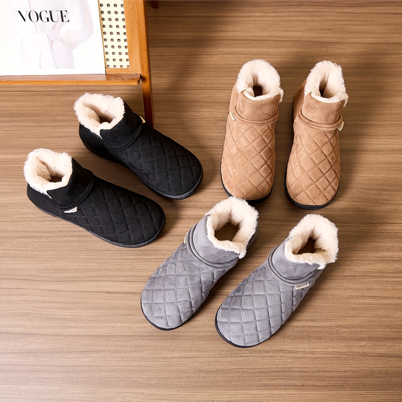 Winter Warm Plush Slippers Men - Sewing House avaliação e preço