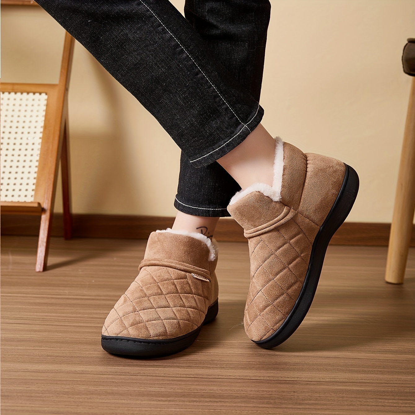 Winter Warm Plush Slippers Men - Sewing House avaliação e preço