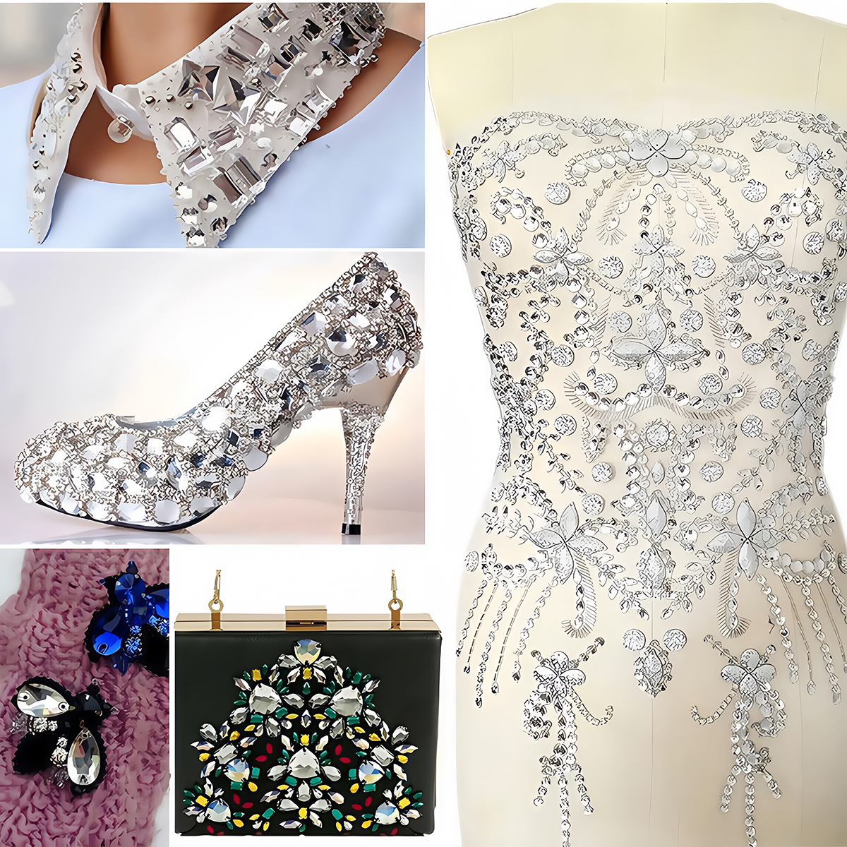 S Shape Sew On Rhinestone Crys - Sewing V avaliação e preço