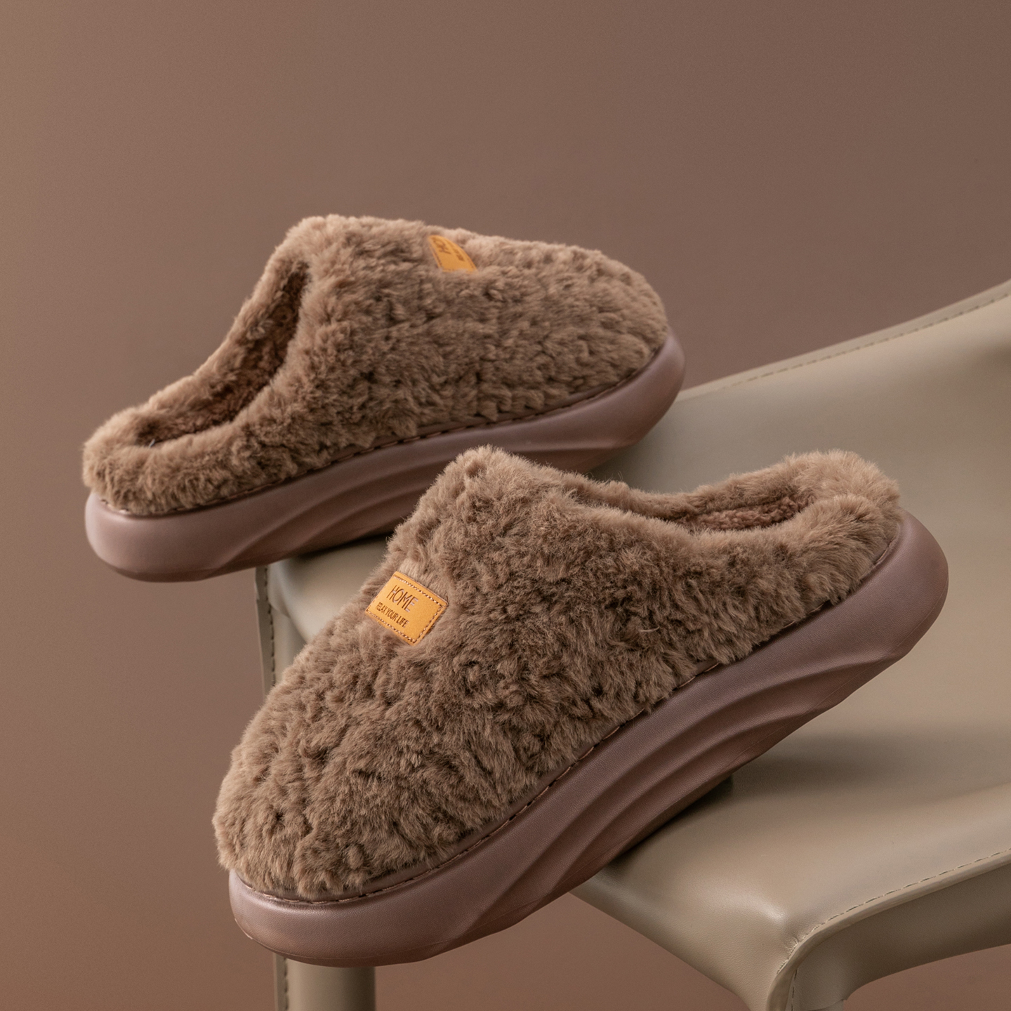 Men's Plush Slippers, Winter I - Sewing Fleece avaliação e preço