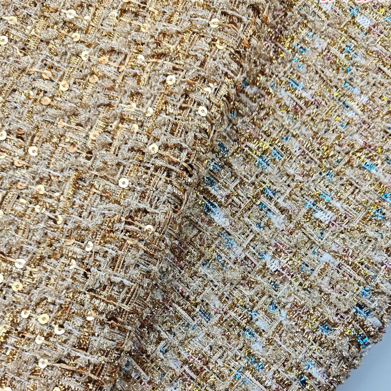 Gold Wire and Sequin Yarn-Dyed - Sewing Tweed avaliação e preço