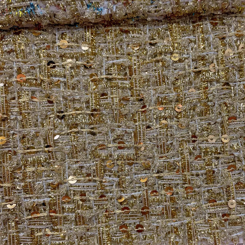 Gold Wire and Sequin Yarn-Dyed - Sewing Tweed avaliação e preço