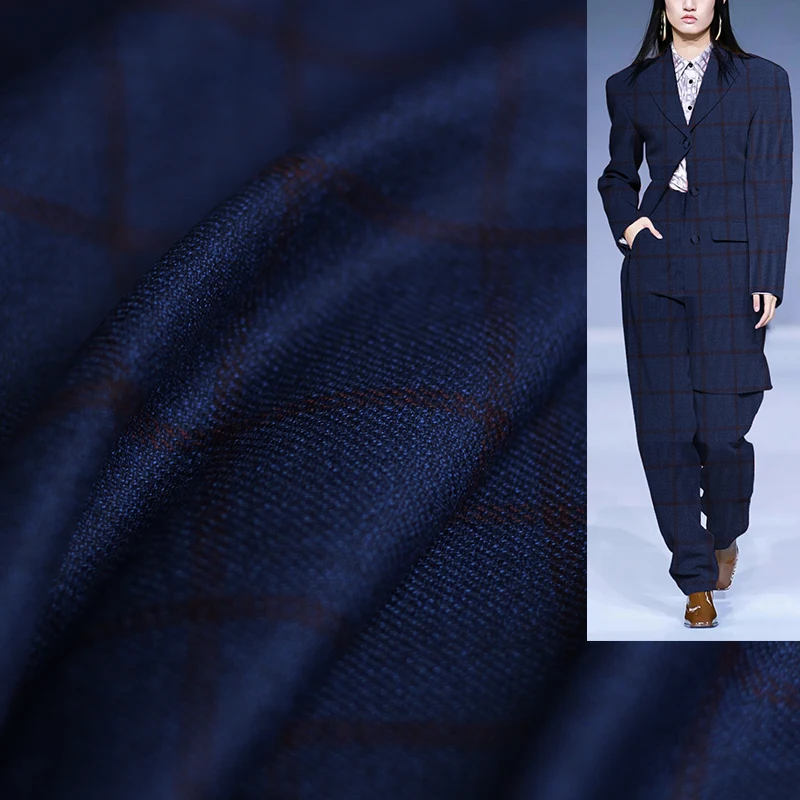 Redraspberry Blue Plaid Worste - Sewing Tweed avaliação e preço