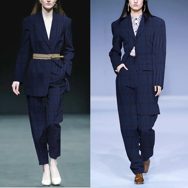 Redraspberry Blue Plaid Worste - Sewing Tweed avaliação e preço