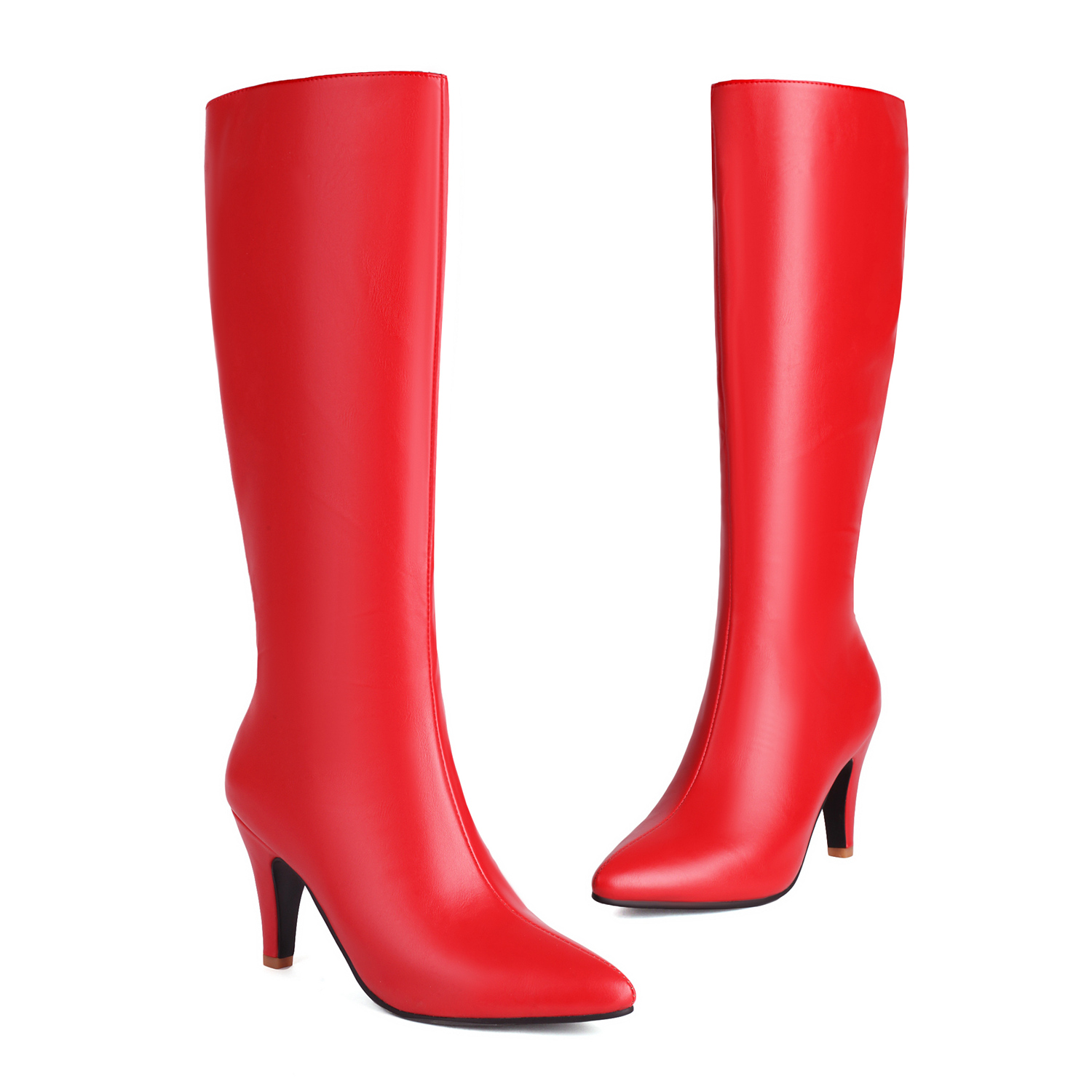 Autumn Winter Women Knee High  - Sewing Zipper avaliação e preço