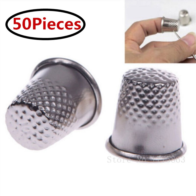 50pcs 18mm Finger Thimbles Met - Sewing Thimble Metal avaliação e preço