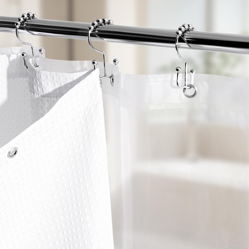 3 in 1 Waffle Shower Curtain S - Fabric Weight Set avaliação e preço