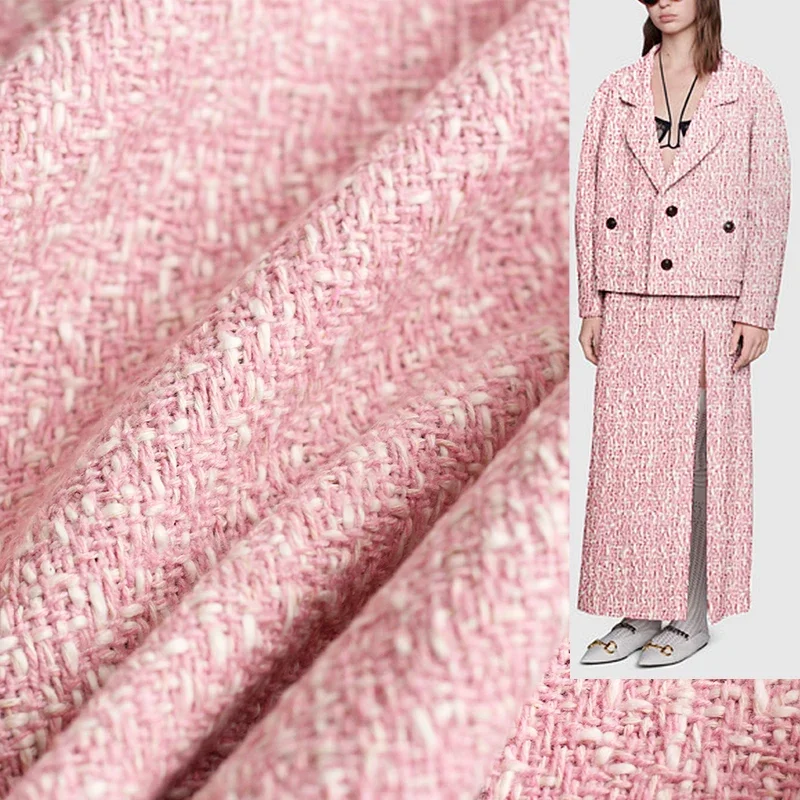 Redraspberry 145cm Pink White  - Sewing Tweed avaliação e preço