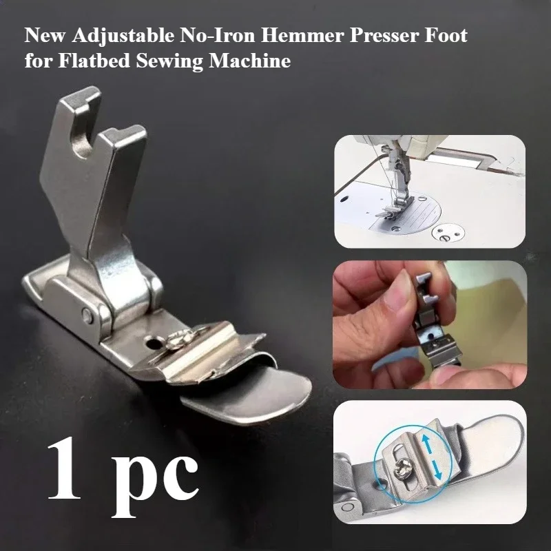 Adjustable No-Iron Hemmer Foot - Textile Sewing Machines avaliação e preço