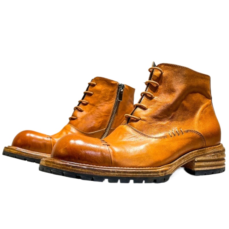 Ethnic Style Washed Horsehide  - Sewing Zipper avaliação e preço