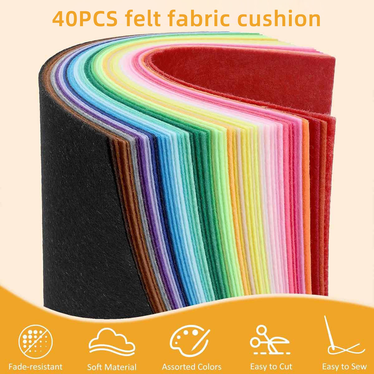 40PCS Felt Cloth Colored Felt  - Fabric Softener Sheet avaliação e preço