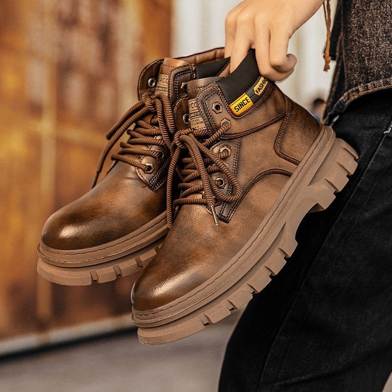 Vintage Men Platform Ankle Boo - Sewing Cloth avaliação e preço