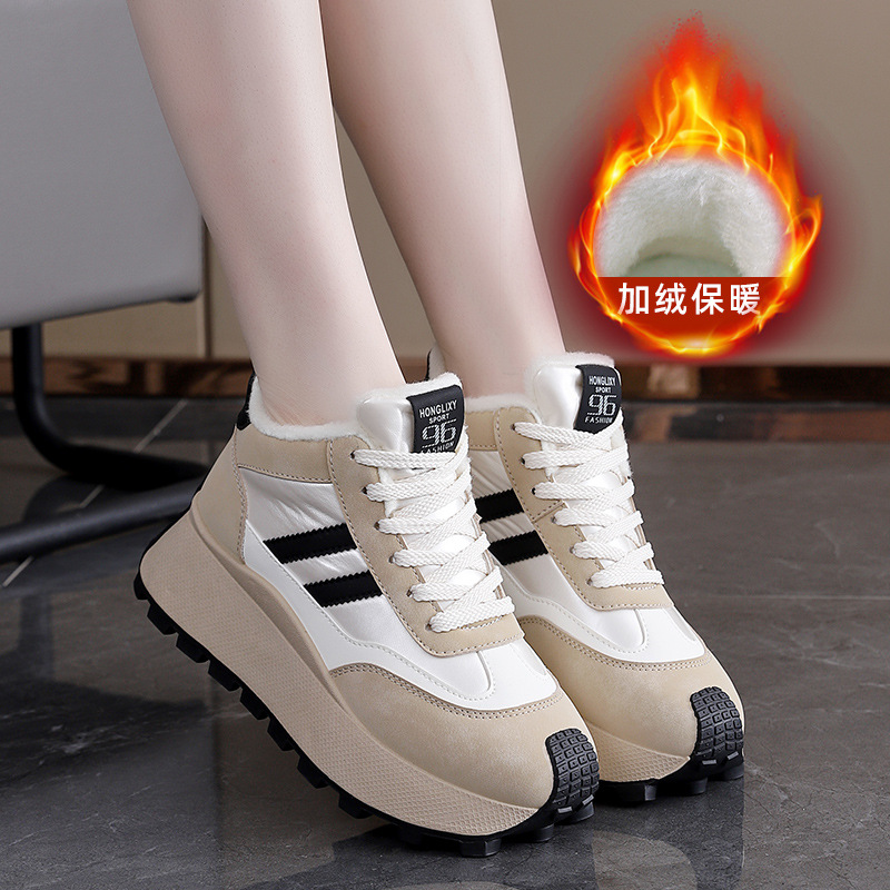 Winter Thick-Soled High-Top Wo - Sewing Fleece avaliação e preço