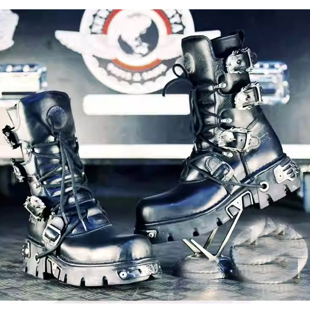 New Men's Punk Motorcycle Boot - Sewing Zipper avaliação e preço