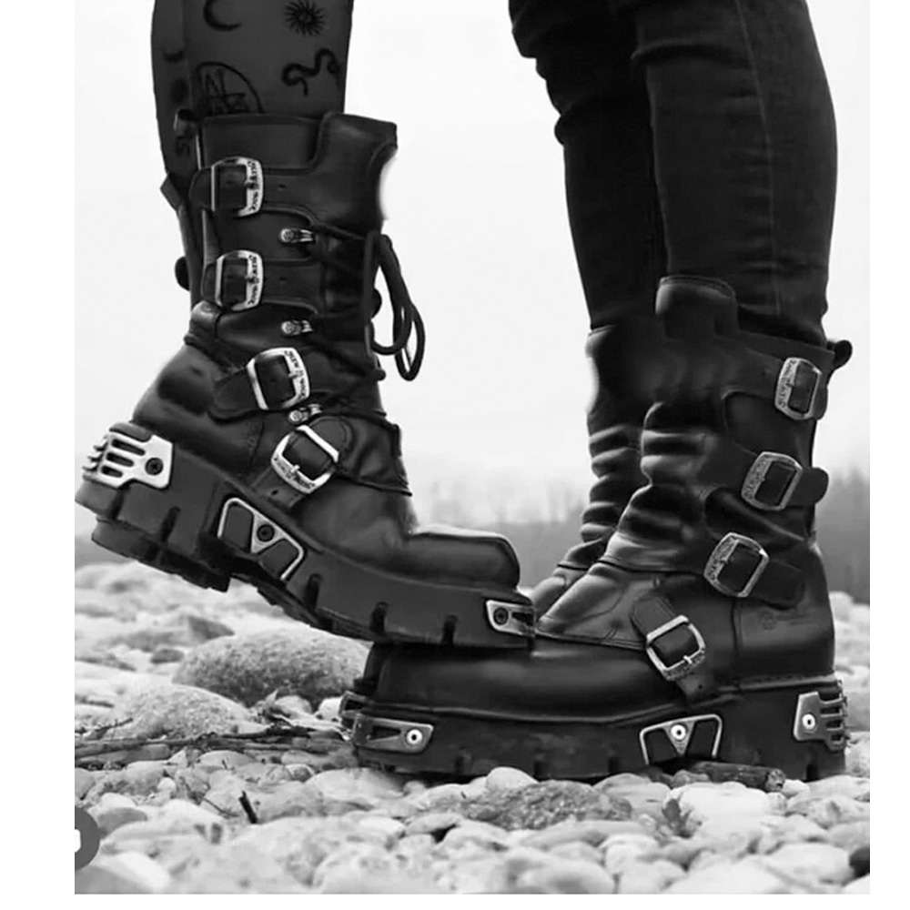 New Men's Punk Motorcycle Boot - Sewing Zipper avaliação e preço