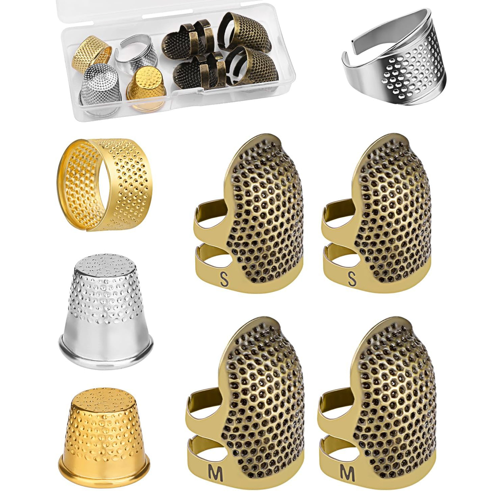 8PCS Sewing Thimble Kit for Ha - Sewing Thimble Metal avaliação e preço