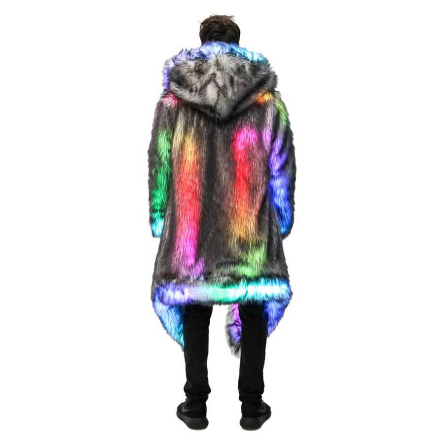 Faux Fur Coat Men Hooded Outer - Sewing V avaliação e preço