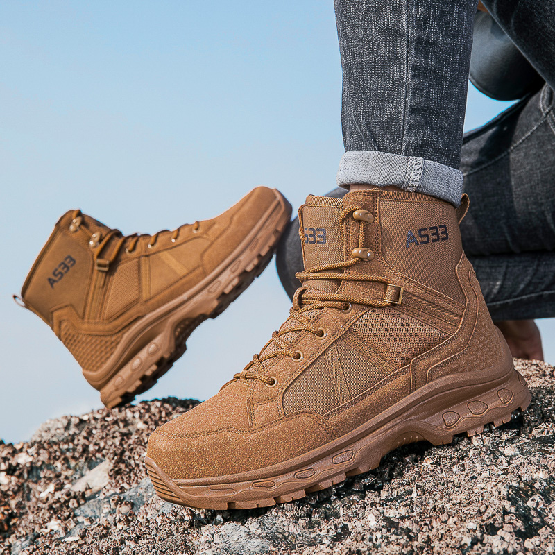 Men's Military Tactical Boots  - Sewing Zipper avaliação e preço