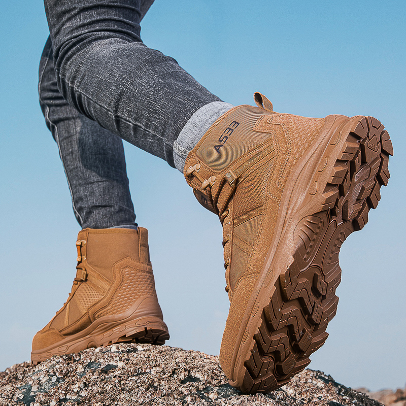 Men's Military Tactical Boots  - Sewing Zipper avaliação e preço