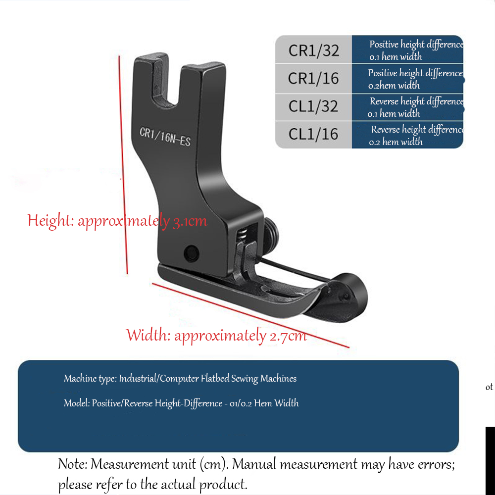 Black Titanium Steel High-Low  - Rolled Hem Foot avaliação e preço