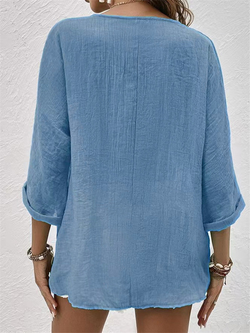 Elegant Buttons Solid Blouse S - Sewing V avaliação e preço