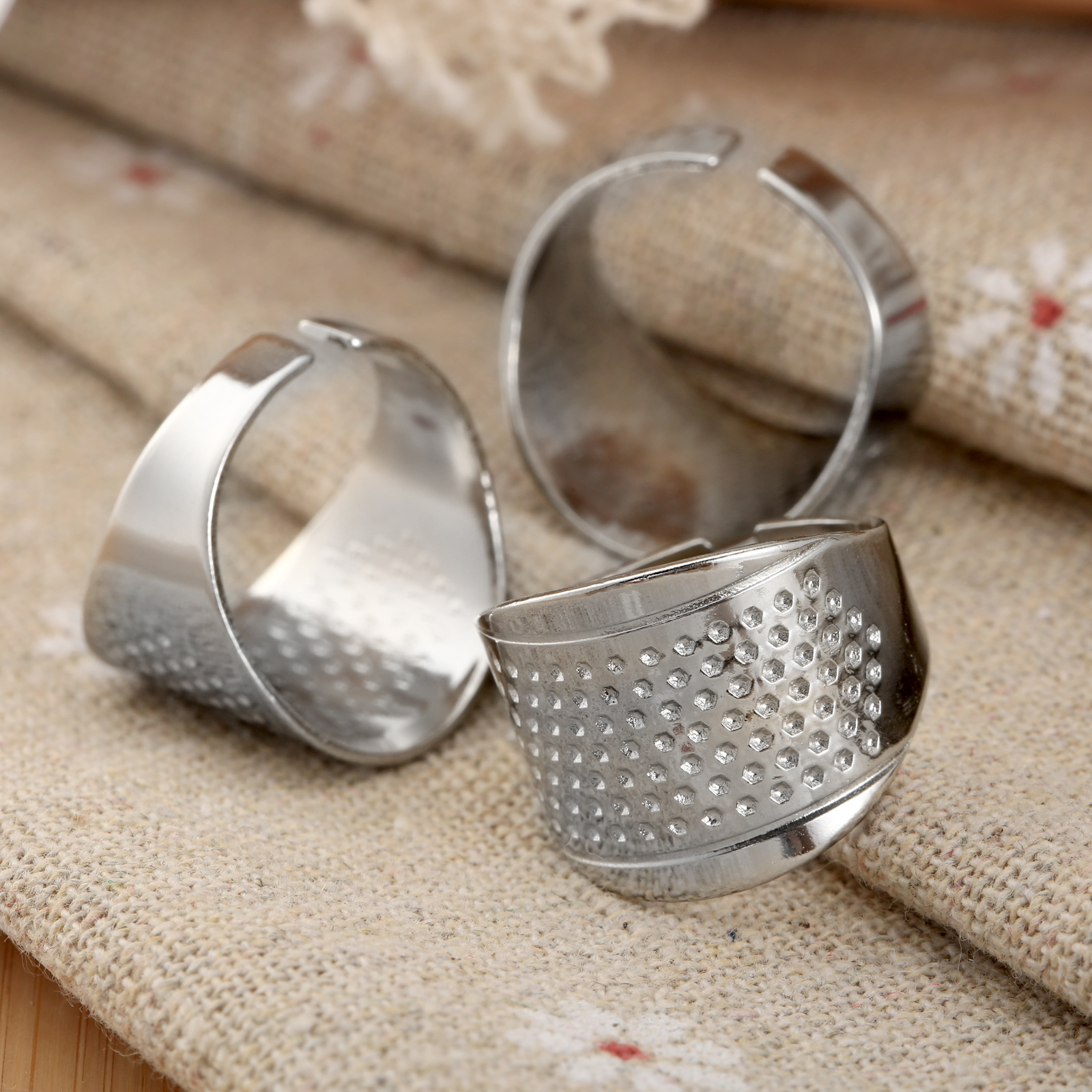 3Pcs/lot Sewing Thimbles Ring  - Sewing Thimble Metal avaliação e preço