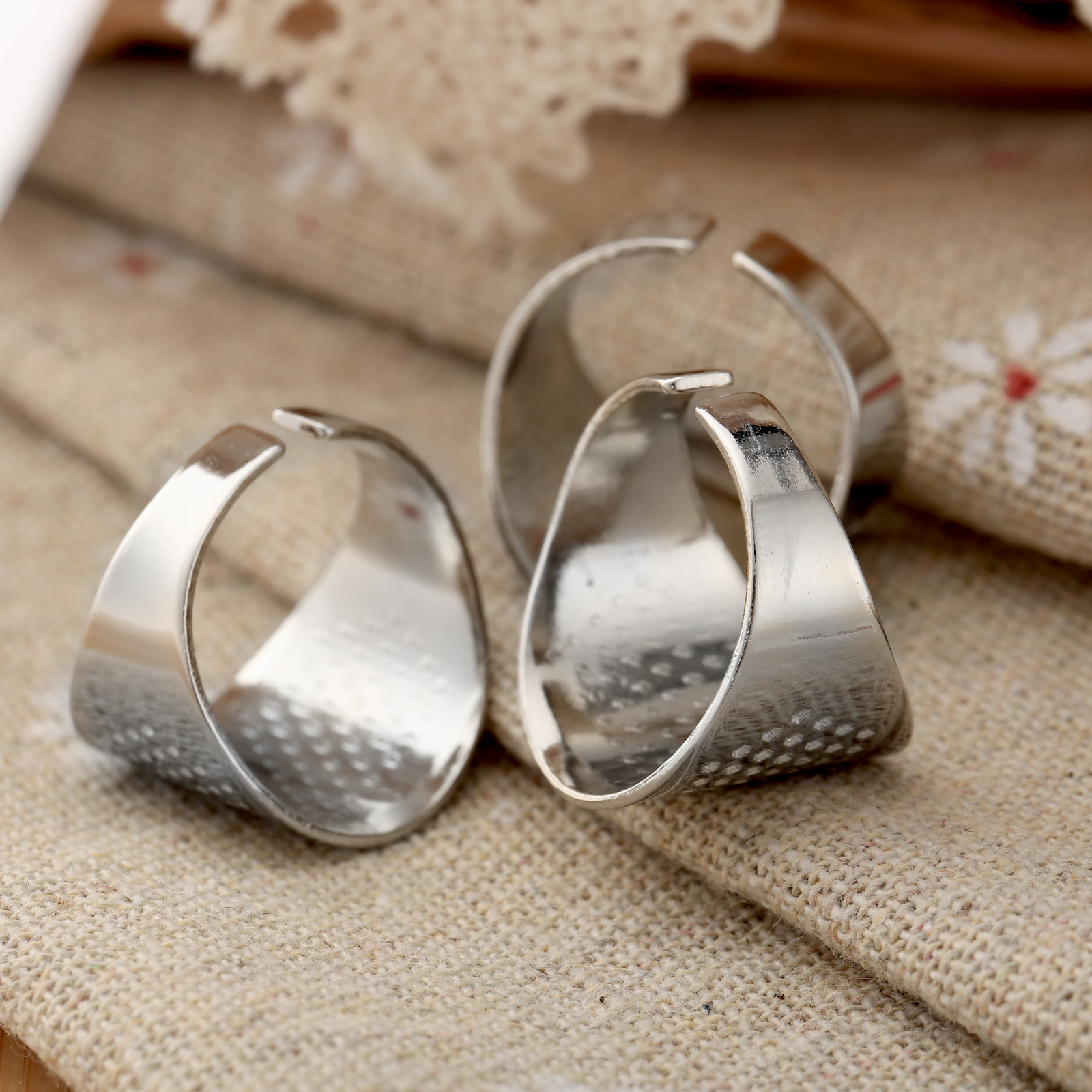 3Pcs/lot Sewing Thimbles Ring  - Sewing Thimble Metal avaliação e preço
