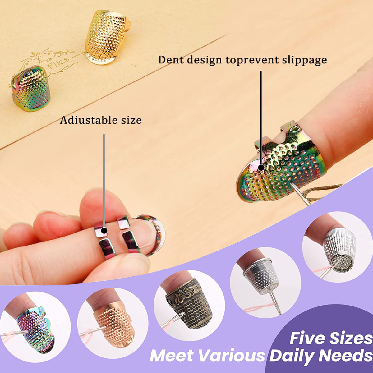 Hand-Working Sewing Thimble Me - Sewing Thimble Metal avaliação e preço