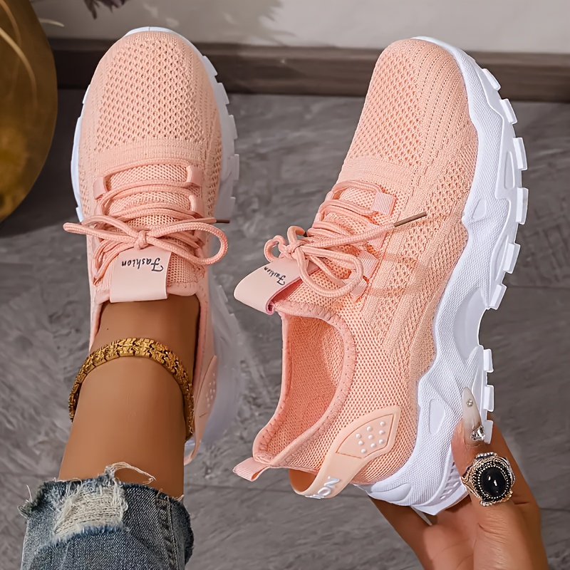Breathable Knit Sneakers Fashi - Sewing Cloth avaliação e preço
