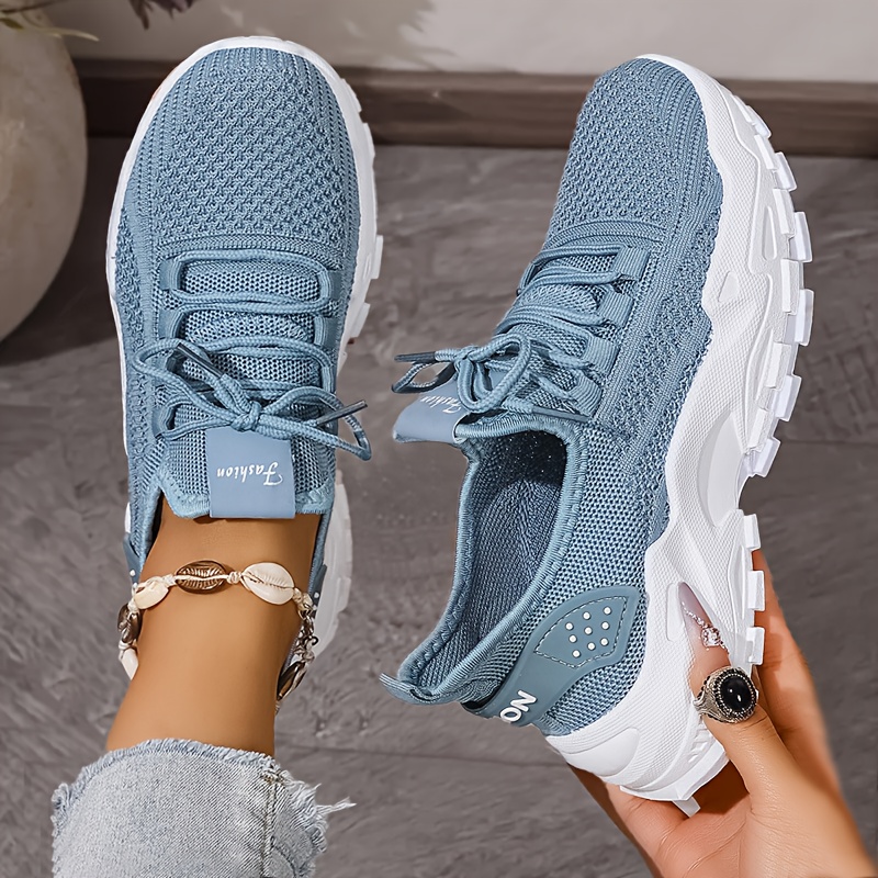 Breathable Knit Sneakers Fashi - Sewing Cloth avaliação e preço