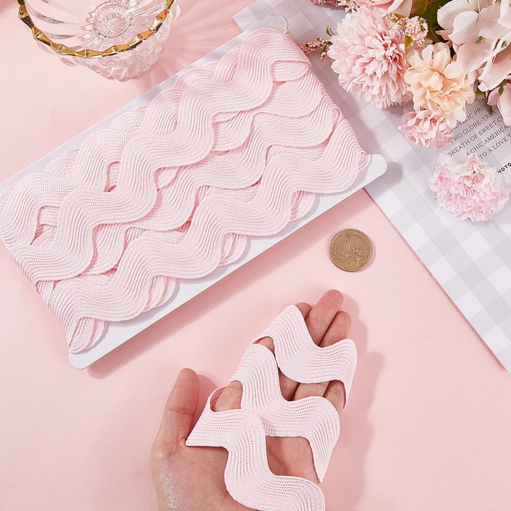 10 Yard 1.58 Inch Pink Rick Ra - Sewing Zigzag avaliação e preço