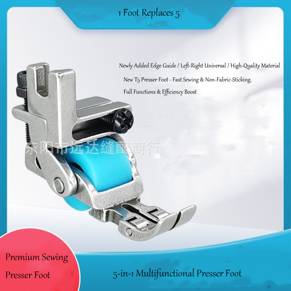 T5 3-Roller Left-Right Edge Gu - Rolled Hem Foot avaliação e preço
