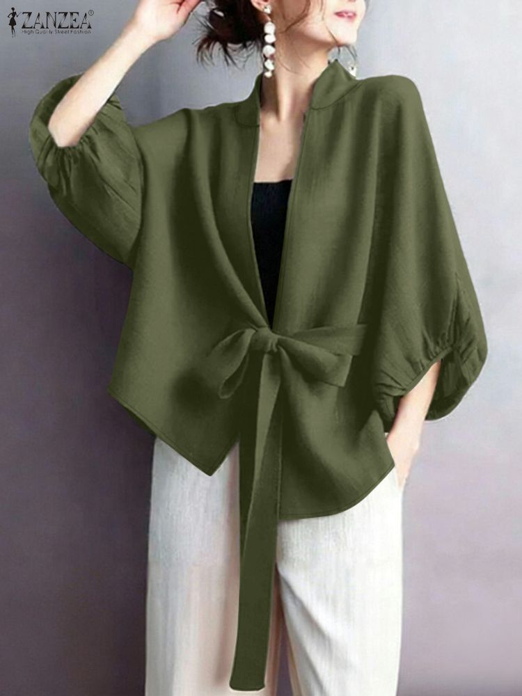 2025 ZANZEA Elegant V Neck Lan - Sewing V avaliação e preço