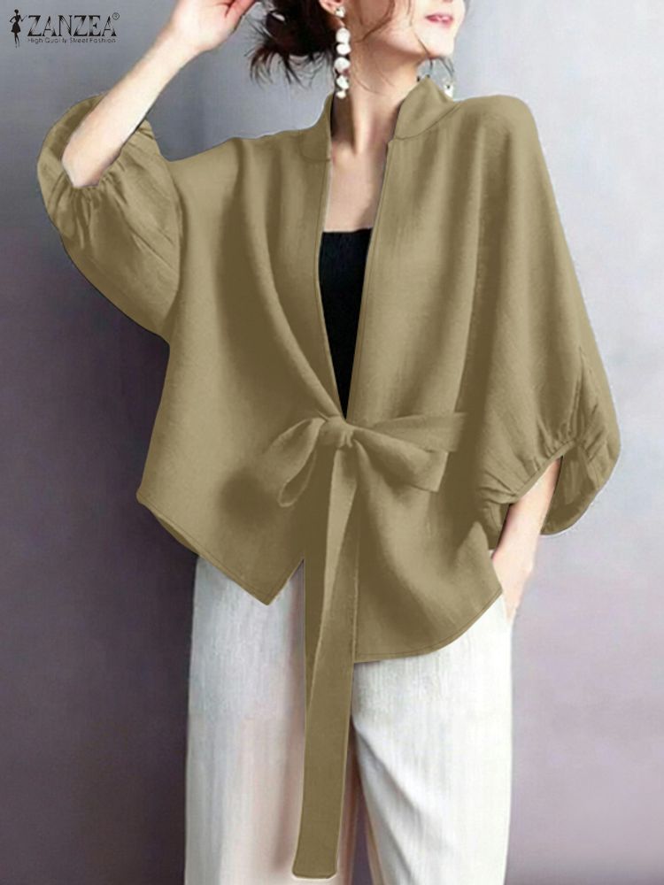 2025 ZANZEA Elegant V Neck Lan - Sewing V avaliação e preço