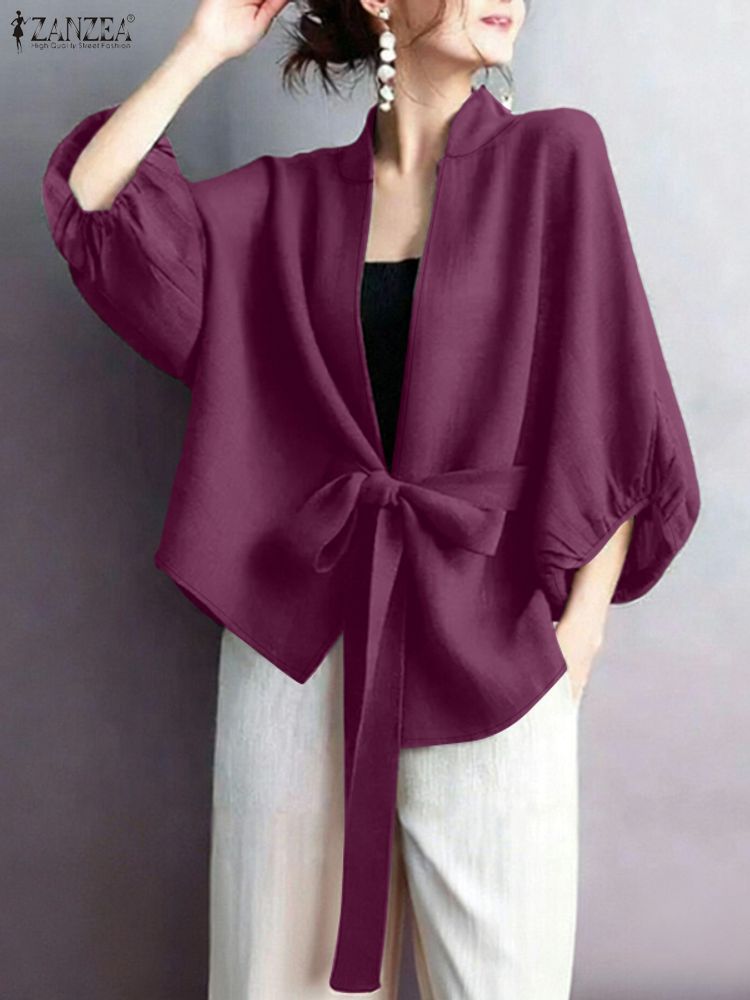 2025 ZANZEA Elegant V Neck Lan - Sewing V avaliação e preço