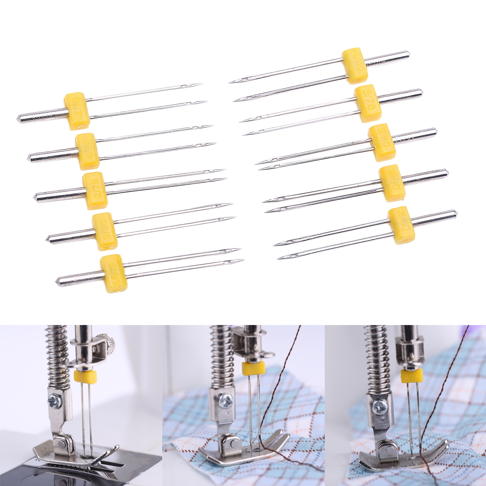10 Pcs Twin Needles Double Twi - Twin Needle Stretch avaliação e preço